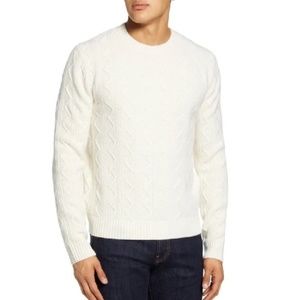 Todd Snyder Cable Knit Crewneck Wool Sweater